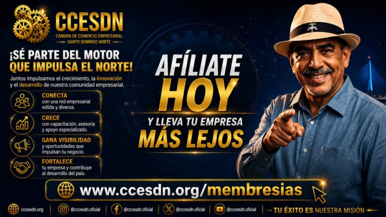 CÁMARA DE COMERCIO EMPRESARIAL DE SANTO DOMINGO NORTE LANZA NUEVA PLATAFORMA WEB PARA FORTALECER LA AFILIACIÓN EMPRESARIAL Y LA CONEXIÓN CON SUS MIEMBROS